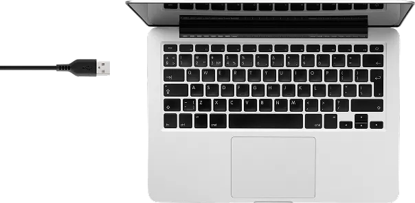 ノートPCとケーブルのイメージ画像です