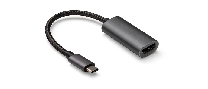 USB Type-CからHDMIへの変換アダプタのイメージ画像です