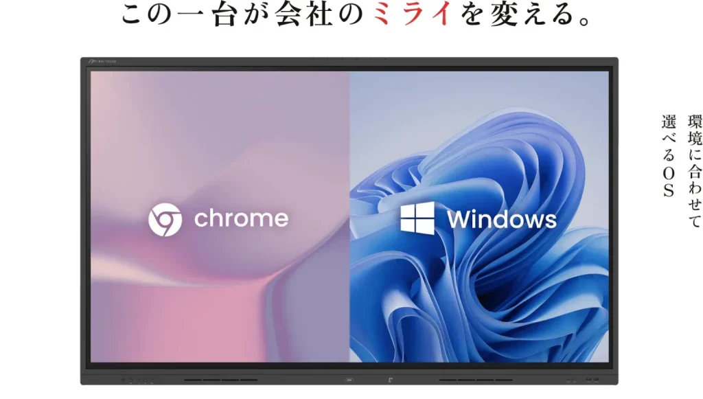 ホワイトボードの代わりになる、ミライタッチBiz